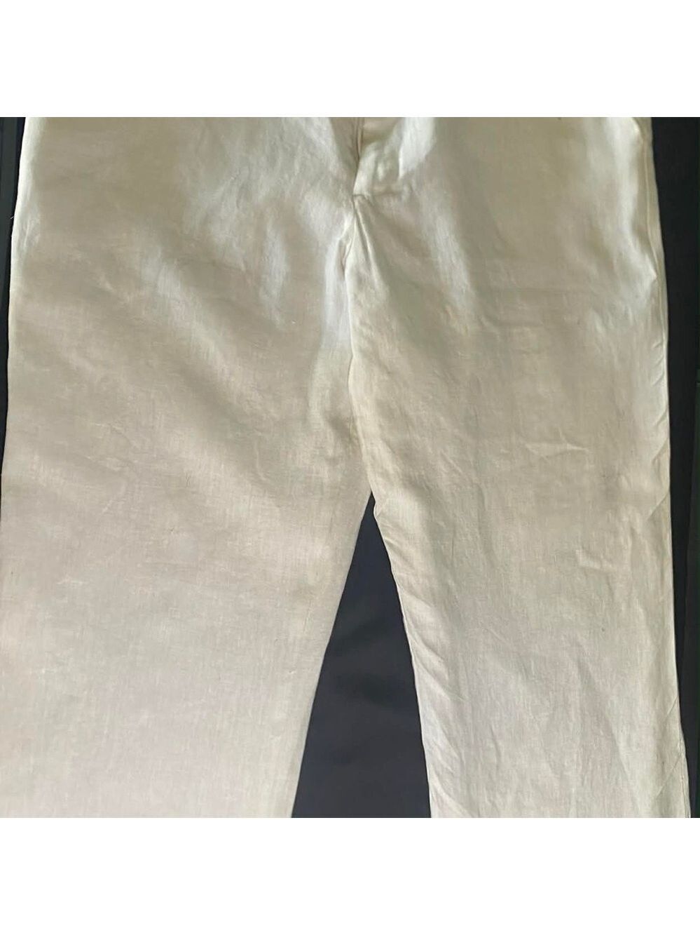George Womens Light Linen Cream Chinos